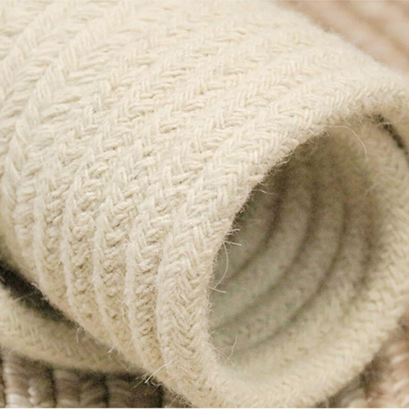 Round Wool Area Braided Rugs - Houseoon