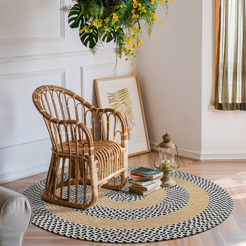 Tapis en jute tressé à la main