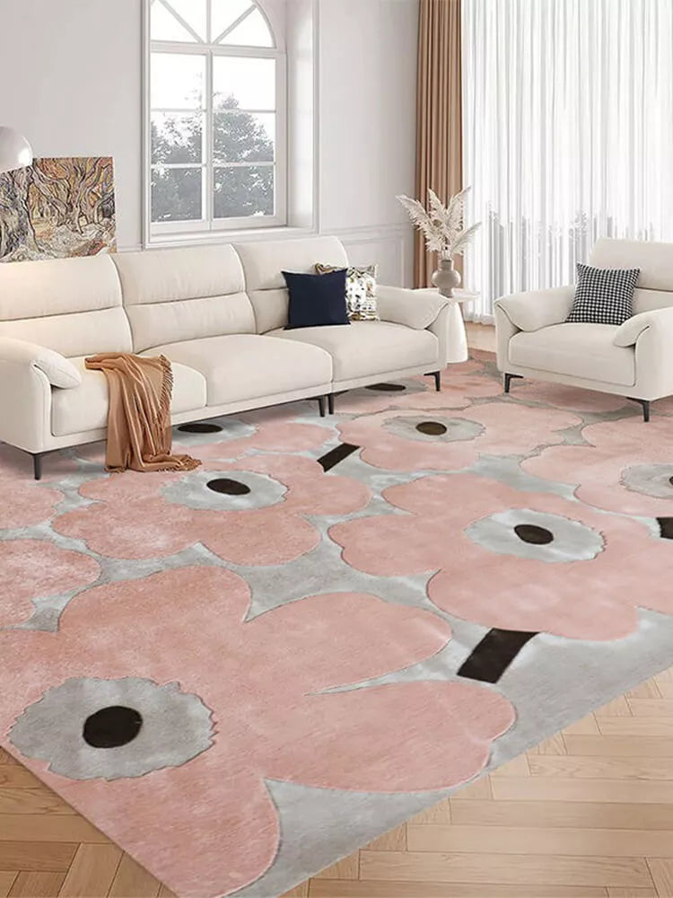 Mmlio hand tufted floral rug