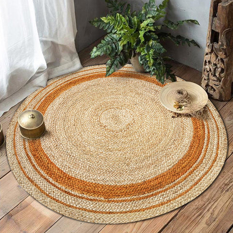Tapis rond en jute tressé
