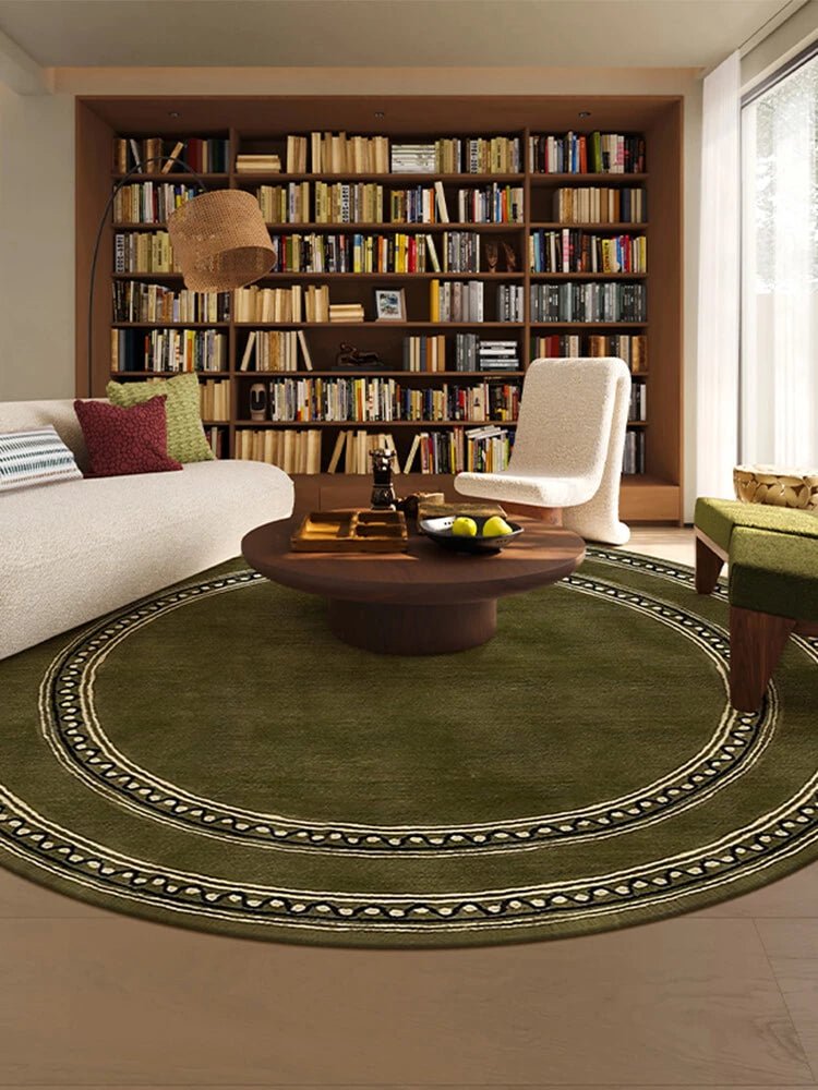 Round Are Rug Green Green Rug – Houseoon