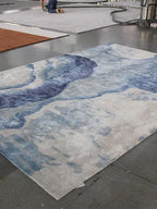 Serrano blue abstract rug - Houseoon