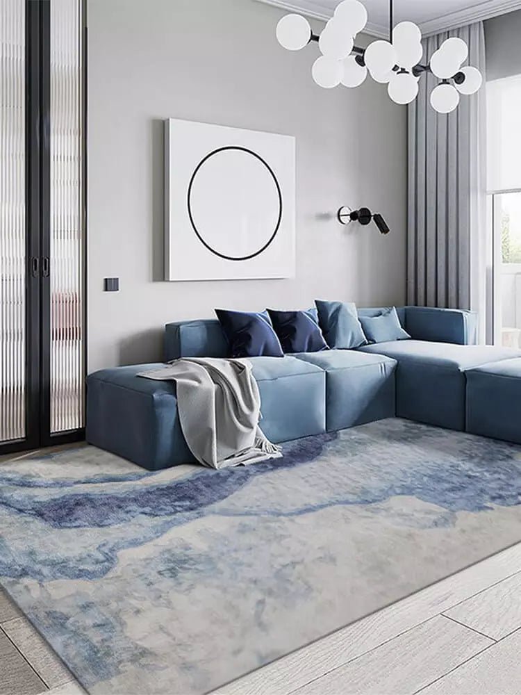 Serrano blue abstract rug - Houseoon