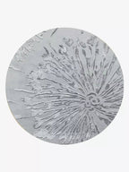 Silver Modern Abstract Round Rug - Houseoon