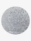 Silver Modern Abstract Round Rug - Houseoon