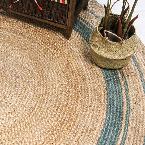 Tapis rond en jute tressé
