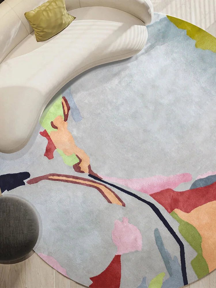 Sophia Round Colorful Rug - Houseoon