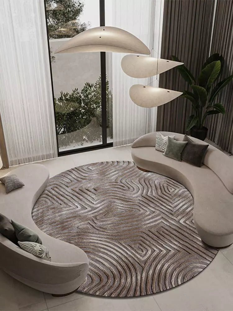 South Textured Round Rug - Houseoon