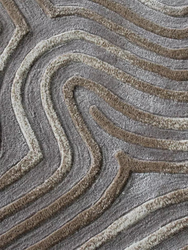 South Textured Round Rug - Houseoon