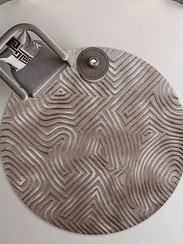 South Textured Round Rug - Houseoon