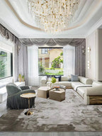 Stain Abstract Handmade Rug - Houseoon