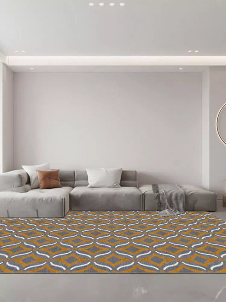 Vinseo Grey Geometric Rugs - Houseoon