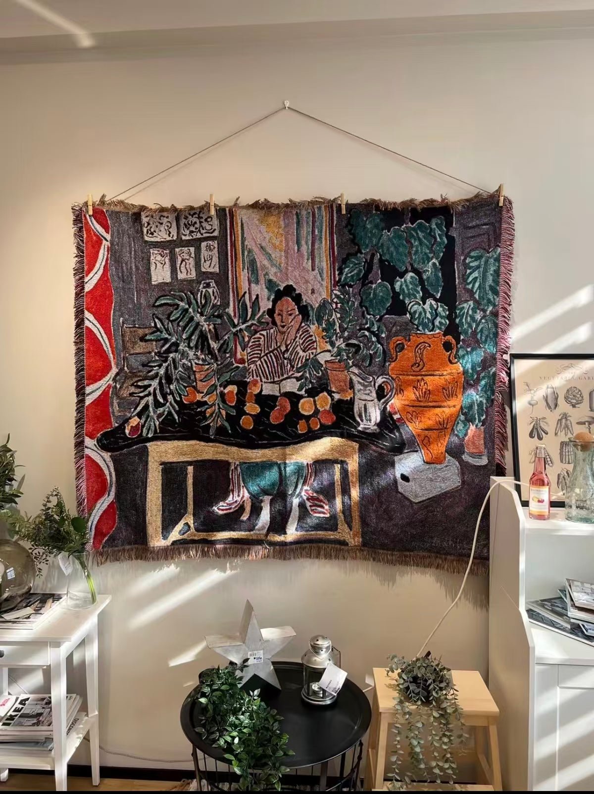 Vintage Art Tapestry Wall Hanging | Multi-color Jacquard Woven Decor Tapestry - Houseoon Main image