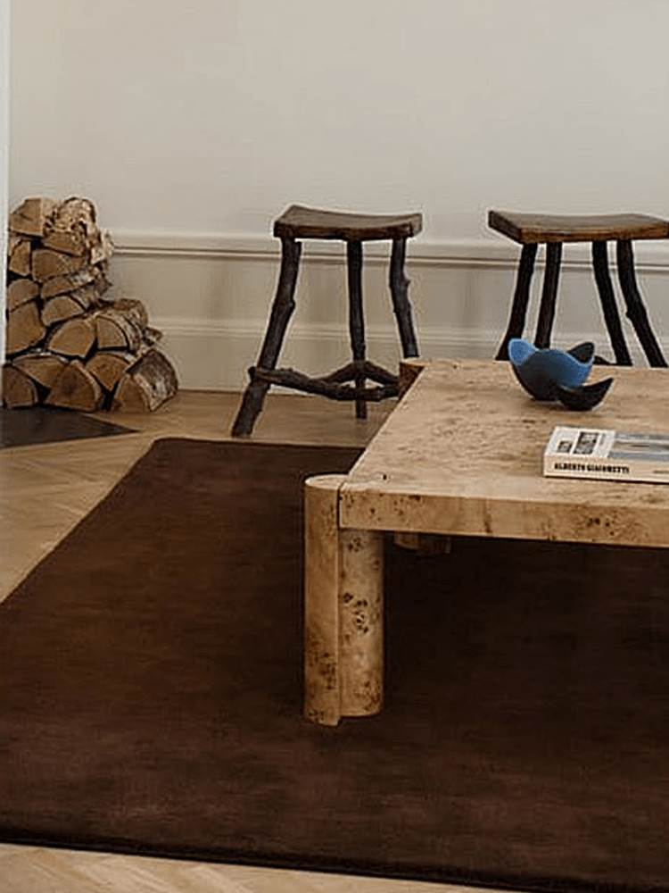 Walnut modern neutral rug - Houseoon