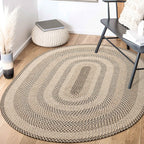 Wool Braided Area Rug - Houseoon
