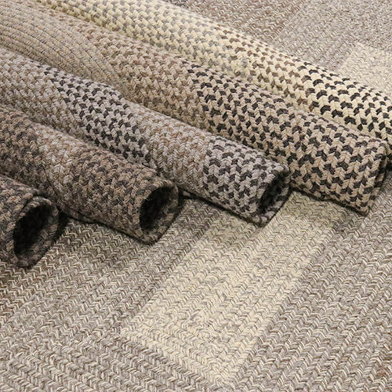 Wool Braided Area Rug - Houseoon
