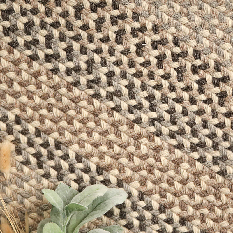 Wool Braided Area Rug - Houseoon