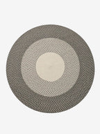 Round mixed color wool carpet Rug